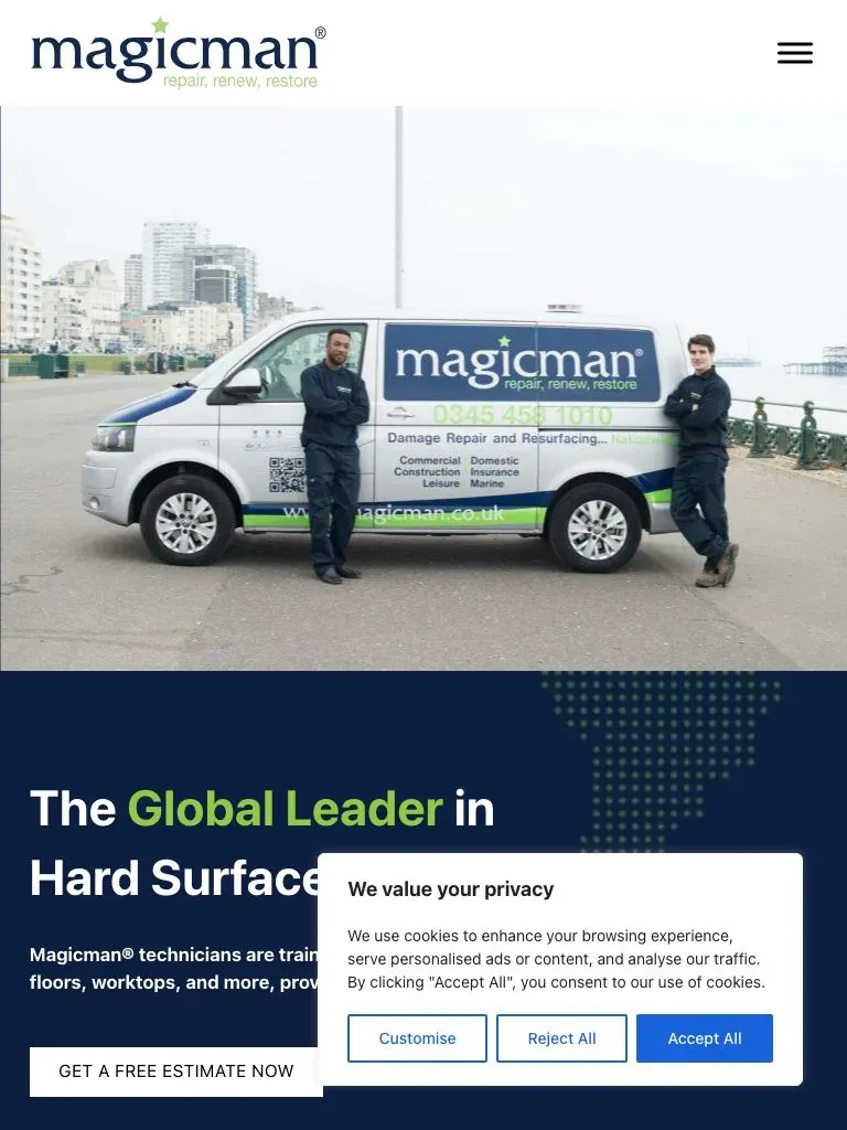 Magicman tablet view