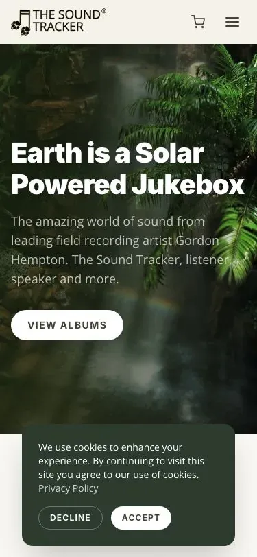 Soundtracker mobile view